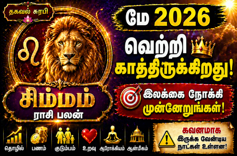 சிம்மம் ராசிக்காரர்களுக்கு மே 2026 அதிர்ஷ்டமா? 😲 பெரிய மாற்றம் வருமா?